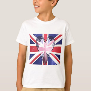 "I Love UK" Kunstdruk T-shirt