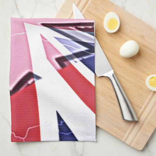 "I Love UK" Kunstdruk Theedoek (Quarter Fold)