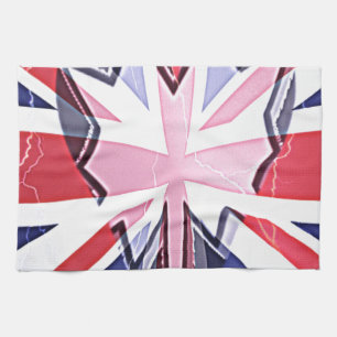 "I Love UK" Kunstdruk Theedoek