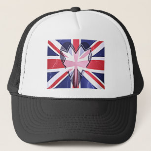 "I Love UK" Kunstdruk Trucker Pet