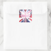 "I Love UK" Kunstdruk Vierkante Sticker (Tas)