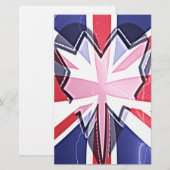 "I Love UK" Kunstprint Briefpapier (Voorkant / Achterkant)