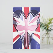 "I Love UK" Kunstprint Briefpapier (Staand voorkant)