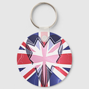 "I Love UK" Kunstprint Sleutelhanger