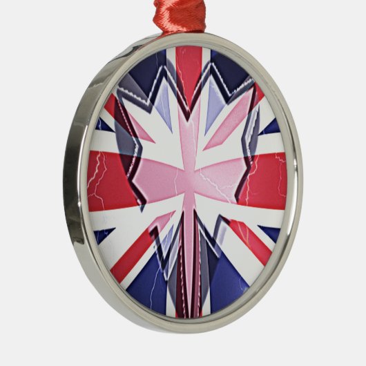 I Love UK Metalen Ornament (Rechts)