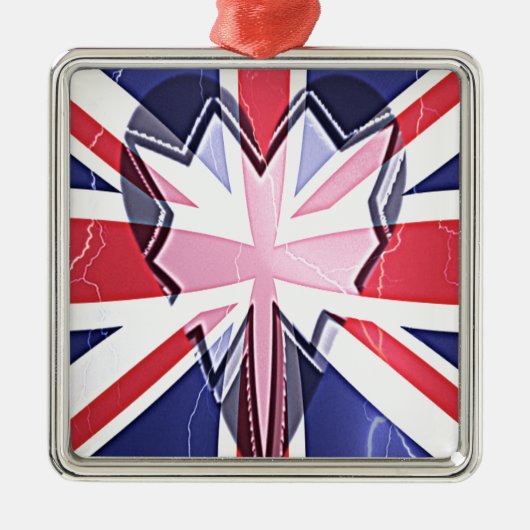 I Love UK Metalen Ornament (Voorkant)