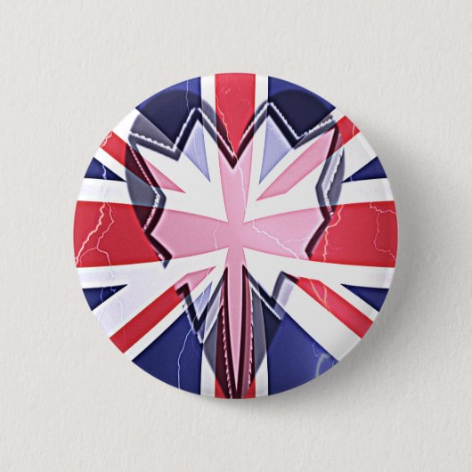 I Love UK Ronde Button 5,7 Cm (Voorkant)