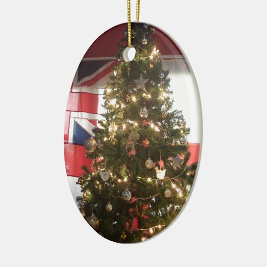 I Love UK Time Keramisch Ornament (Links)