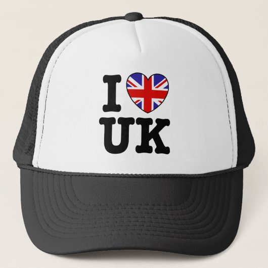 I Love UK Trucker Pet (Voorkant)