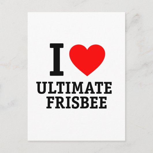 I Love Ultimate Frisbee Briefkaart (Voorkant)