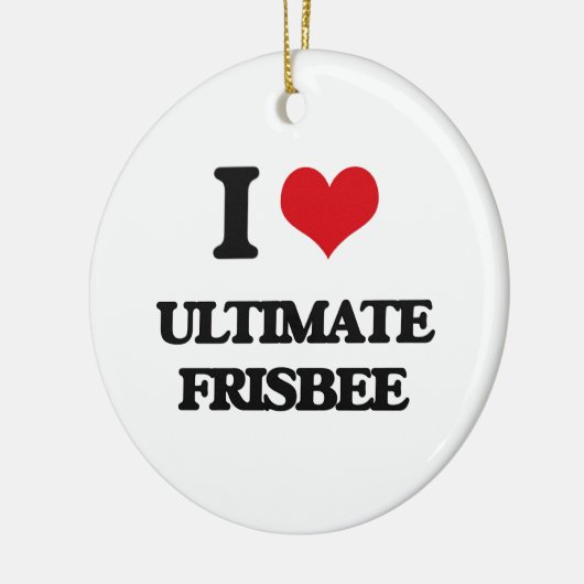 I Love Ultimate Frisbee Keramisch Ornament (Links)