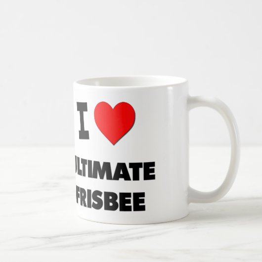 I Love Ultimate Frisbee Koffiemok (Rechts)