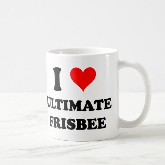 I Love Ultimate Frisbee Koffiemok (Rechts)
