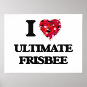 I Love Ultimate Frisbee Poster (Voorkant)