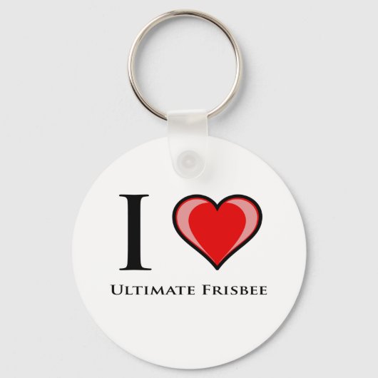 I Love Ultimate Frisbee Sleutelhanger (Voorkant)