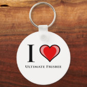 I Love Ultimate Frisbee Sleutelhanger (Voorkant)