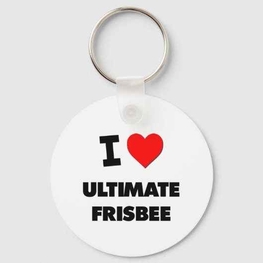 I Love Ultimate Frisbee Sleutelhanger (Voorkant)
