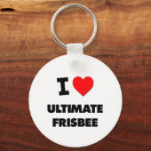 I Love Ultimate Frisbee Sleutelhanger (Voorkant)