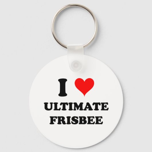 I Love Ultimate Frisbee Sleutelhanger (Voorkant)