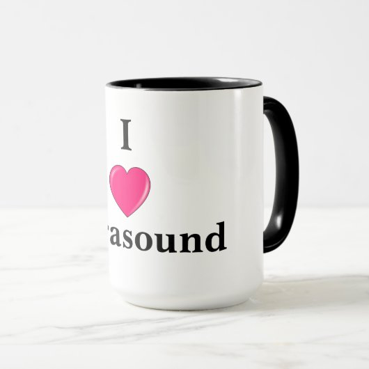 I Love Ultrasound Mok (Voorkant rechts)