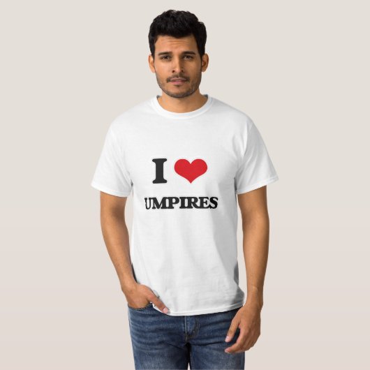 I Love Umpires T-shirt (Voorkant volledig)