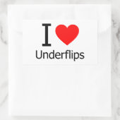 I Love Underflips Rechthoekige Sticker (Tas)