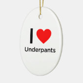 I Love Underpants Keramisch Ornament (Links)