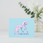 I Love Unicorns Briefkaart (Staand voorkant)