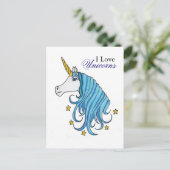 I Love Unicorns Briefkaart (Staand voorkant)