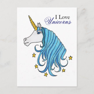 I Love Unicorns Briefkaart