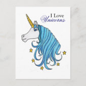 I Love Unicorns Briefkaart (Voorkant)