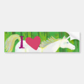 I Love Unicorns Bumpersticker (Voorkant)