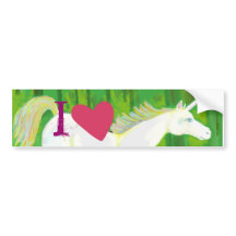 I Love Unicorns Bumpersticker