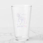 I Love Unicorns Cute Custom Unicorn Glas (Achterkant)