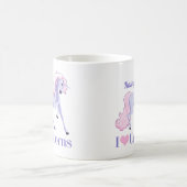 I Love Unicorns Cute Paars Personalized Koffiemok (Center)