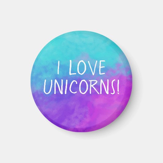 I Love Unicorns Magneet (Voorkant)