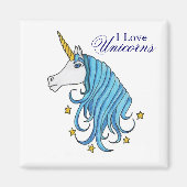 I Love Unicorns Magneet (Voorkant)