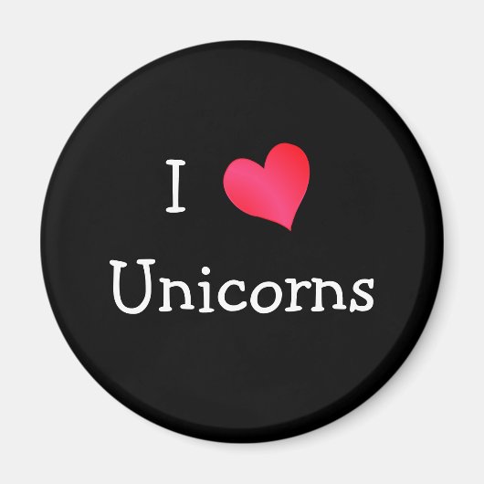 I Love Unicorns Magneet (Voorkant)