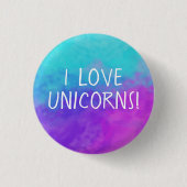 I Love Unicorns Ronde Button 3,2 Cm (Voorkant)