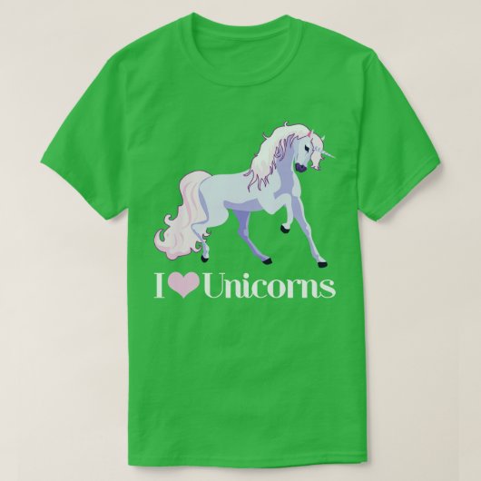 I Love Unicorns T-shirt (Design voorkant)