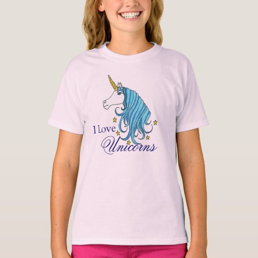 I Love Unicorns T-shirt (Voorkant)