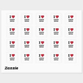 I Love Union Rings Vierkante Sticker (Vel)