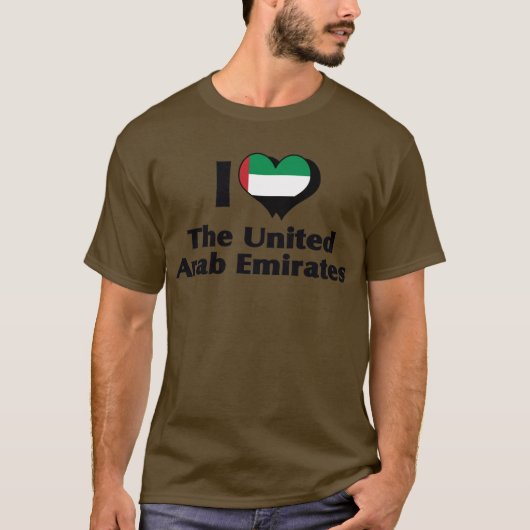 I Love United Arab Emirates Flag Shirt (Voorkant)