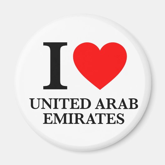 I Love United Arab Emirates Magneet (Voorkant)