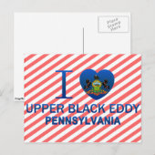 I Love Upper Black Eddy, PA Briefkaart (Voorkant / Achterkant)