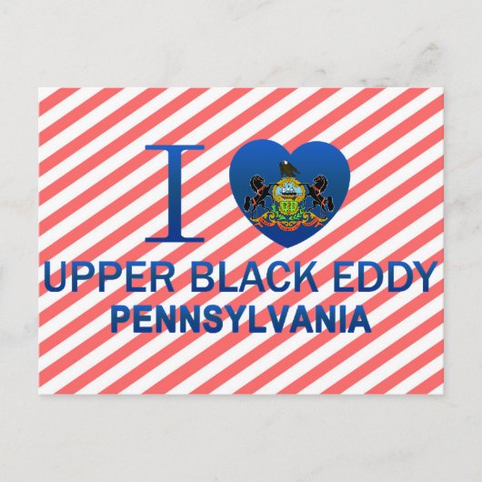 I Love Upper Black Eddy, PA Briefkaart (Voorkant)