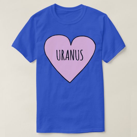 I Love Uranus Astronomy and Uranus Lover Valentijn T-shirt (Design voorkant)