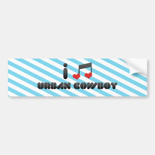 I Love Urban Cowboy Bumpersticker (Voorkant)