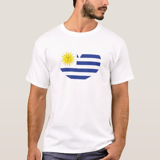 I Love Uruguay Flag T-shirt (Voorkant)