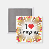 I Love Uruguay Magneet (Voorkant / Achterkant)